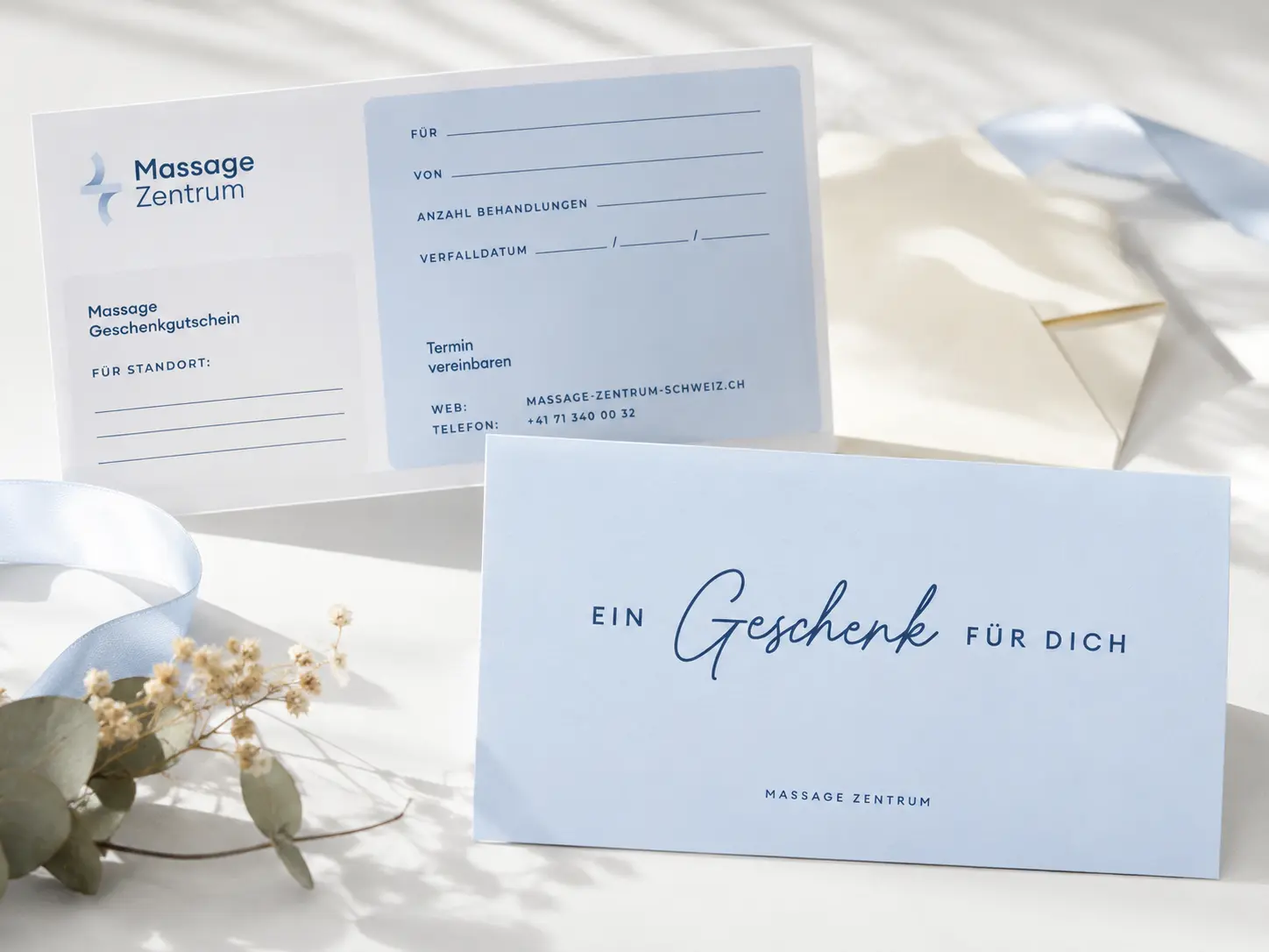 Massage-Gutschein für eine Behandlung im Massage Zentrum Gebenstorf